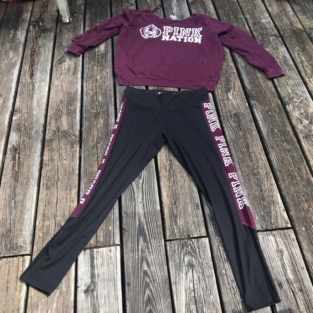 Pink Victoria’s Secret pink nation set size large